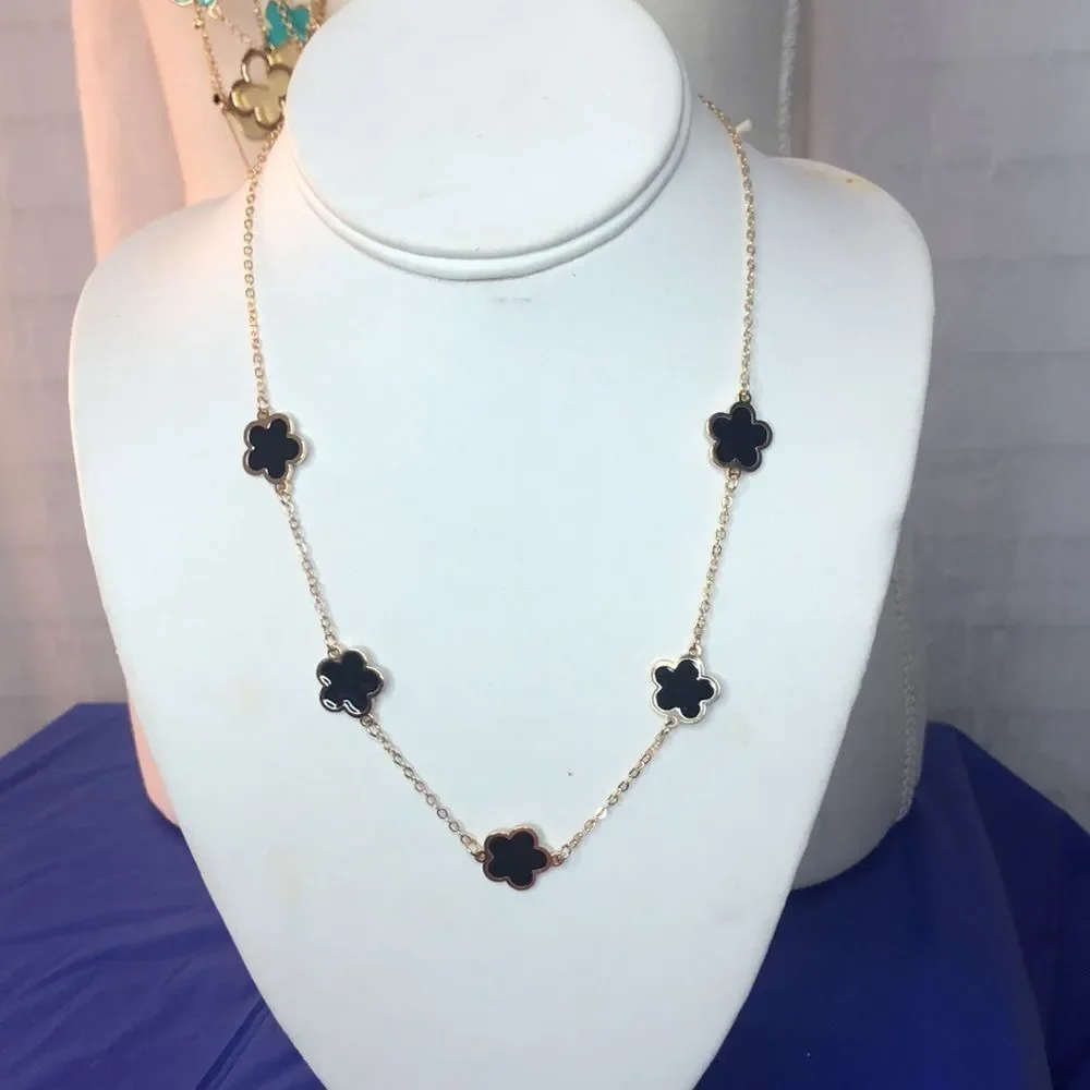 BLACK CLOVER NECKLACE